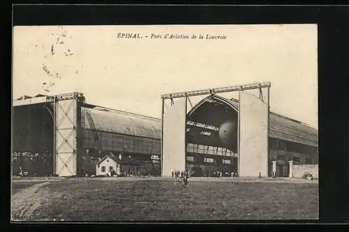 AK Épinal, Parc d`Aviation de la Louvroie, Zeppelin