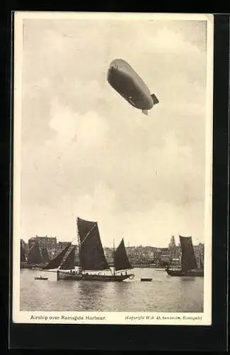 AK Ramsgate, Airship over the Harbour