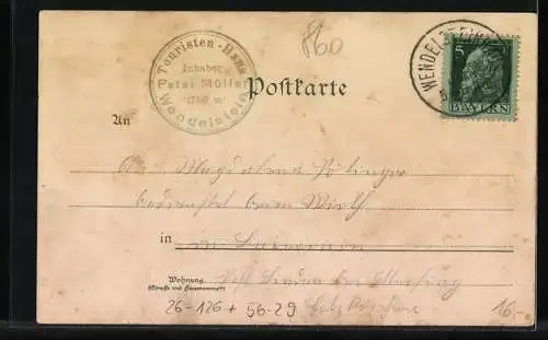 Künstler-AK Edward Theodore Compton: Wendelstein, Gasthaus am Gipfel