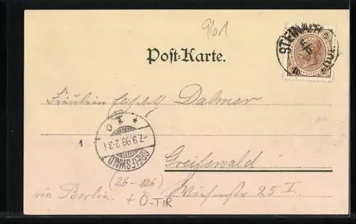 Künstler-AK Edward Harrison Compton: Steinach, Ortsansicht von oben