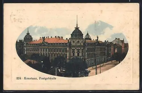 Präge-AK Konstanz, Postgebäude