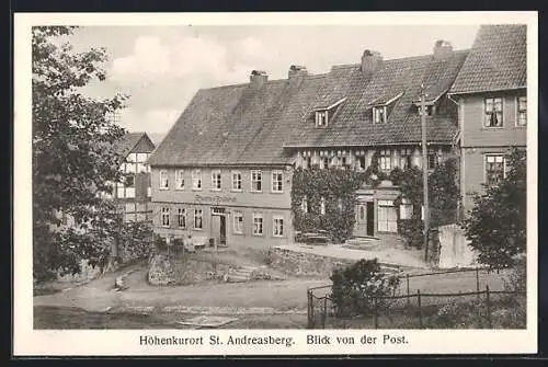 AK St. Andreasberg, Blick von der Post auf Brauerei & Restaurant