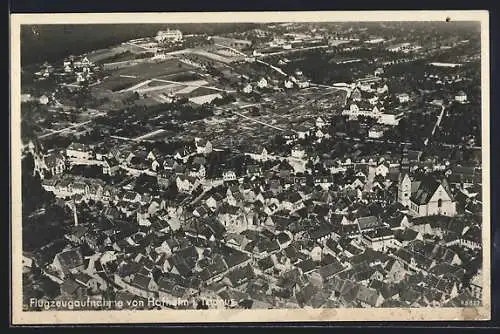 AK Hofheim i. Taunus, Teilansicht mit Kirche, Fliegeraufnahme