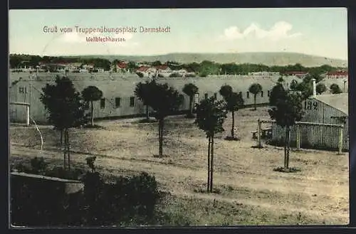 AK Darmstadt, Truppenübungsplatz, Wellblechhausen
