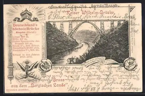 AK Müngsten /Bergisches Land, Kaiser Wilhelm-Brücke