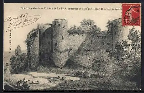 AK Braine /Aisne, Château de La Folie