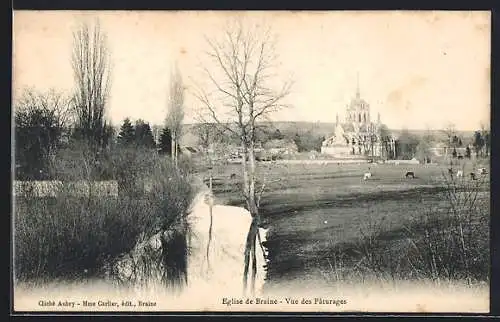 AK Braine, L`Eglise, Vue des Pâturages