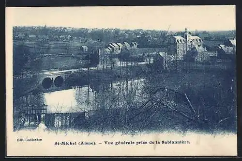 AK St-Michel /Aisne, Vue générale prise de la Sablonnière