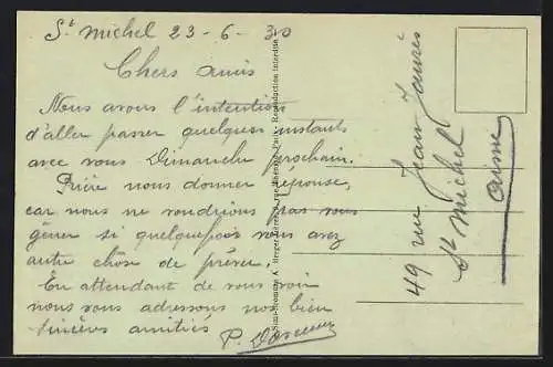 AK St-Michel /Aisne, Vue générale prise de la Sablonnière