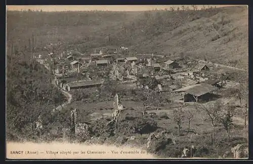 AK Sancy /Aisne, Village adopté par les Cheminots, Vue d`ensemble du pays