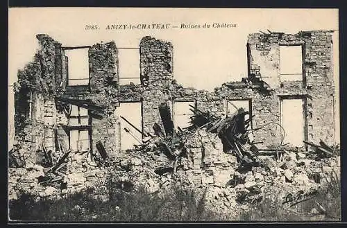 AK Anizy-le-Chateau, Ruines du Château