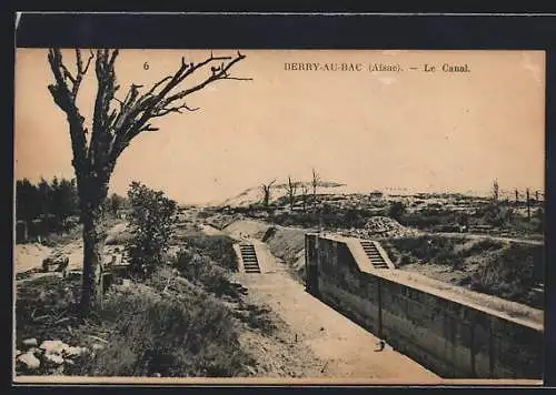 AK Berry-au-Bac /Aisne, Le Canal