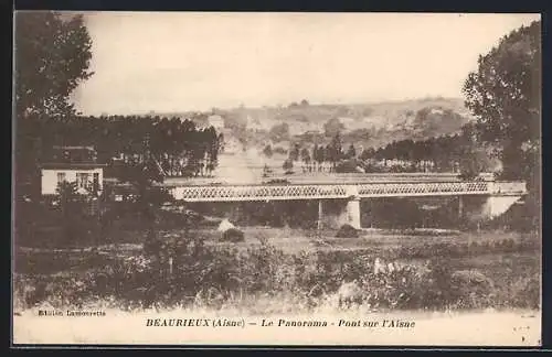 AK Beaurieux /Aisne, Le Panorama, Pont sur l`Aisne