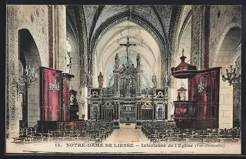 AK Notre-Dame de Liesse, Intérieur de l`Eglise, Vue d`ensemble