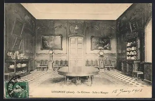 AK Longpont /Aisne, Le Château, Salle à Manger