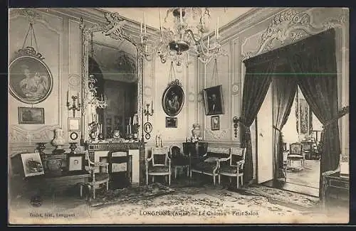 AK Longpont /Aisne, Le Château, Petit Salon