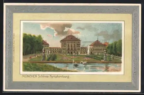 Lithographie München, Schloss Nymphenburg