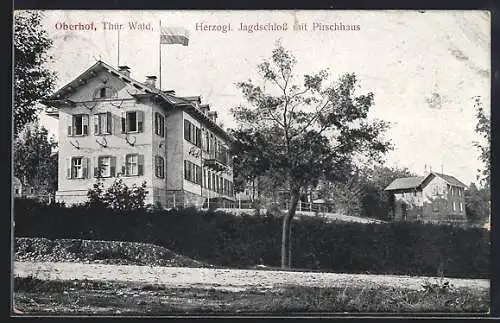 AK Oberhof / Thüringen, Herzogliches Jagdschloss mit Pirschhaus