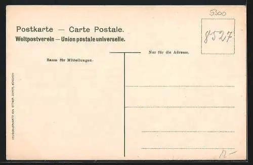 AK Bonn, Königliches Oberbergamt und Rheinanlagen