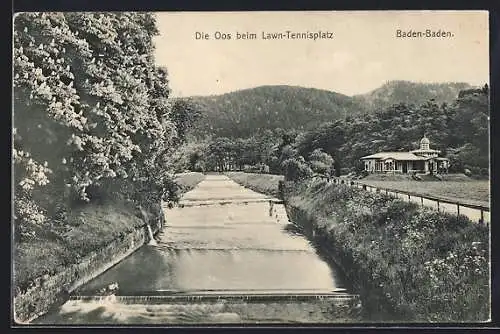 AK Baden-Baden, Oos beim Lawn-Tennisplatz