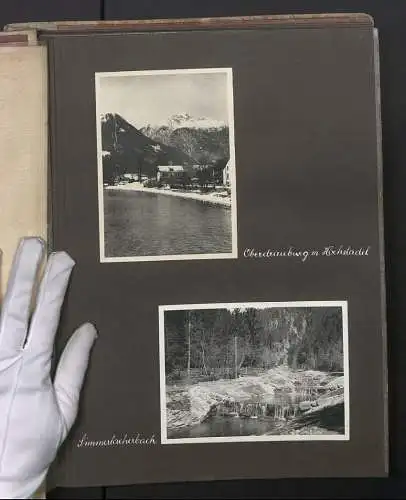 Fotoalbum 1937 für Hofrat Hassler, Ansicht Kärnten, 60 Fotografien Hydrographische Wasserbauabteilung Kärnten