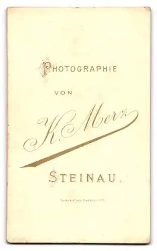 Fotografie K. Merz, Steinau, Porträt eines eleganten Mannes mit Schnurrbart