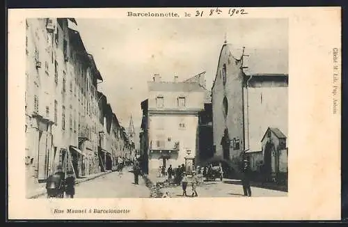 AK Barcelonnette, Rue Manuel