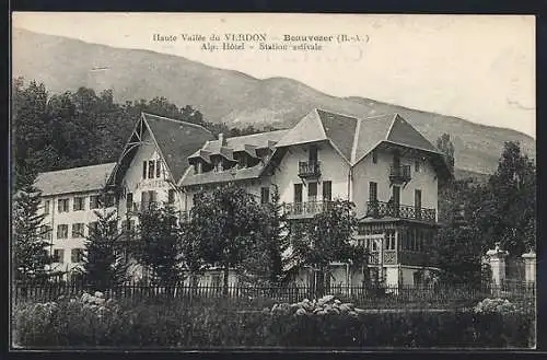 AK Beauvezer /B.-A., Alp. Hotel, Station estivale