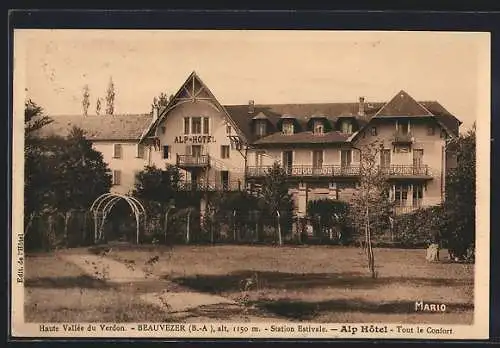 AK Beauvezer /B.-A., Alp Hotel, Station Estivale