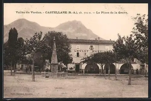 AK Castellane /B.-A., La Place de la Grave