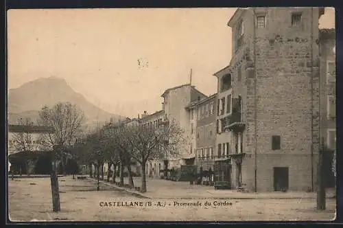 AK Castellane, promenade du Cordon