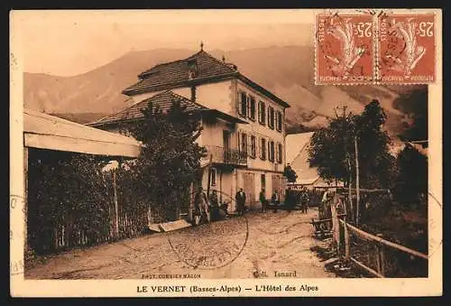 AK Le Vernet /Basses-Alpes, L`Hôtel des Alpes