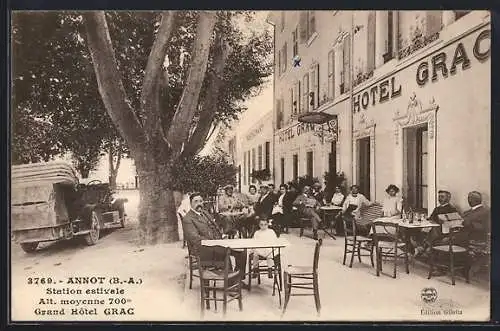 AK Annot /B.-A., Grand Hôtel Grac