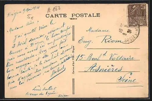 AK Digne-les-Bains /B.-A., Boulevard Gassendi