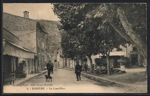 AK Barrême, La Grand`Rue, Strassenpartie