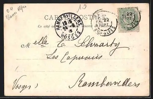 AK Annot /B.-A., La Place des Platanes