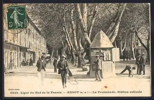 AK Annot /B.-A., Ligne du Sud de la France, La Promenade