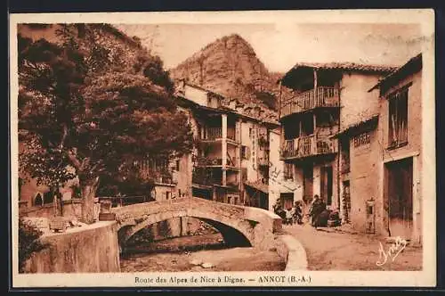 AK Annot /B.-A., Route des Alpes de Nice à Digne