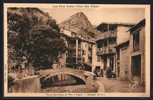 AK Annot /B.-A., Route des Alpes de Nice à Digne