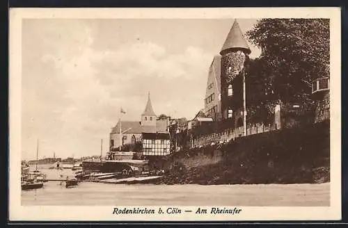 AK Rodenkirchen b. Köln, Am Rheinufer