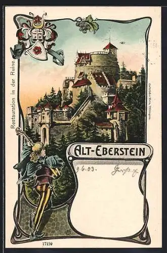 Künstler-AK Gernsbach, Alt-Eberstein