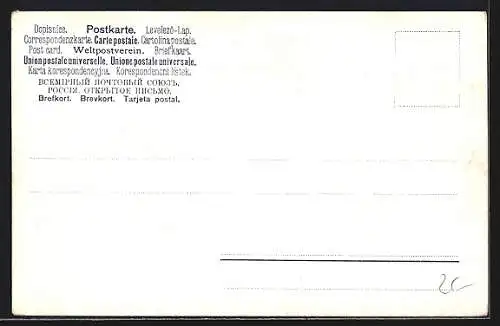 AK München, Totalansicht mit Brücke