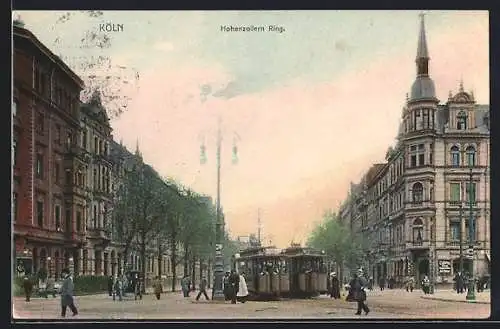 AK Köln, Strassenbahn am Hohenzollern Ring