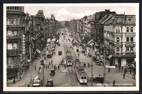 AK Köln-Neustadt, Hohenzollernring mit Strassenbahn