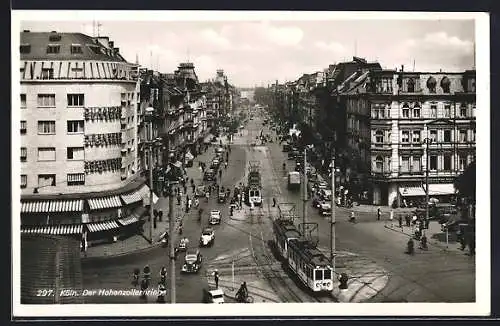 AK Köln-Neustadt, Hohenzollernring mit Strassenbahn