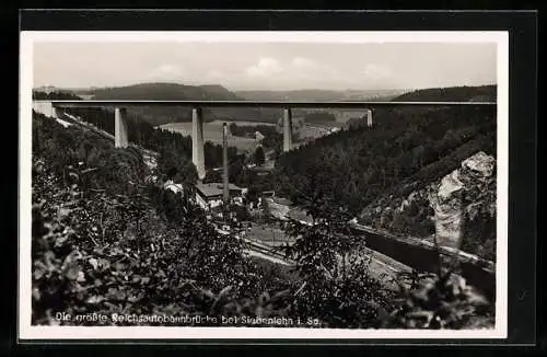 AK Siebenlehn, Die grösste Reichsautobahnbrücke mit Wald