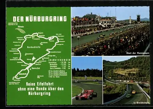 AK Nürburgring, Start der Rennwagen zum Autorennen