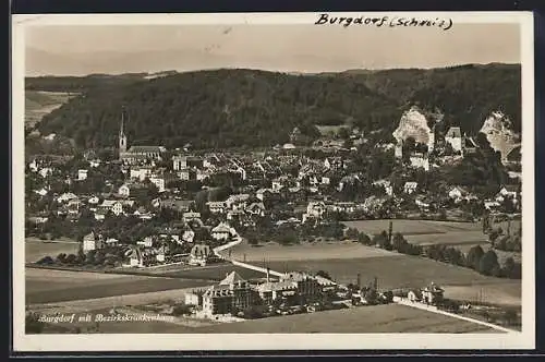 AK Burgdorf, Ortsansicht mit Bezirkskrankenhaus