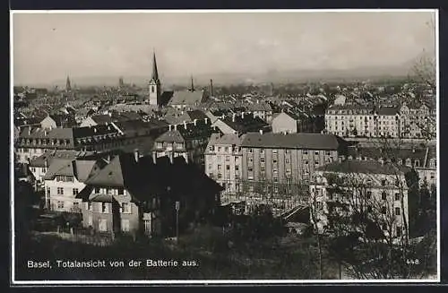 AK Basel, Totalansicht von der Batterie aus