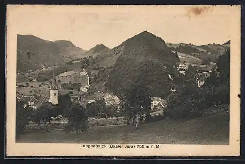 AK Langenbruck /Basler Jura, Ortsansicht mit Umgebung